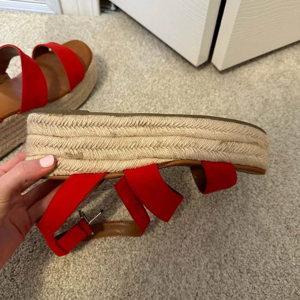 American Eagle Red Espadrille Sandals